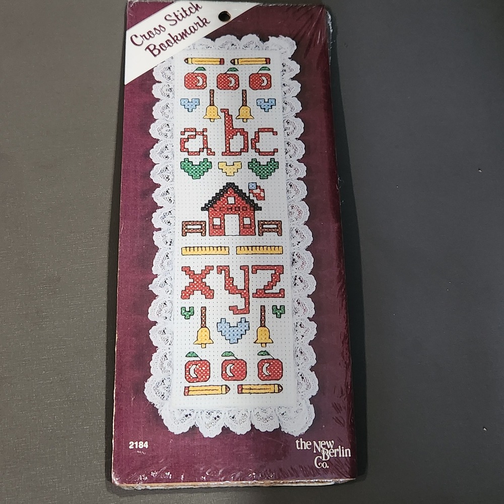 The New Berlin Co. ABC Cross Stitch Bookmark Kit 2184 Count Easy Instructions